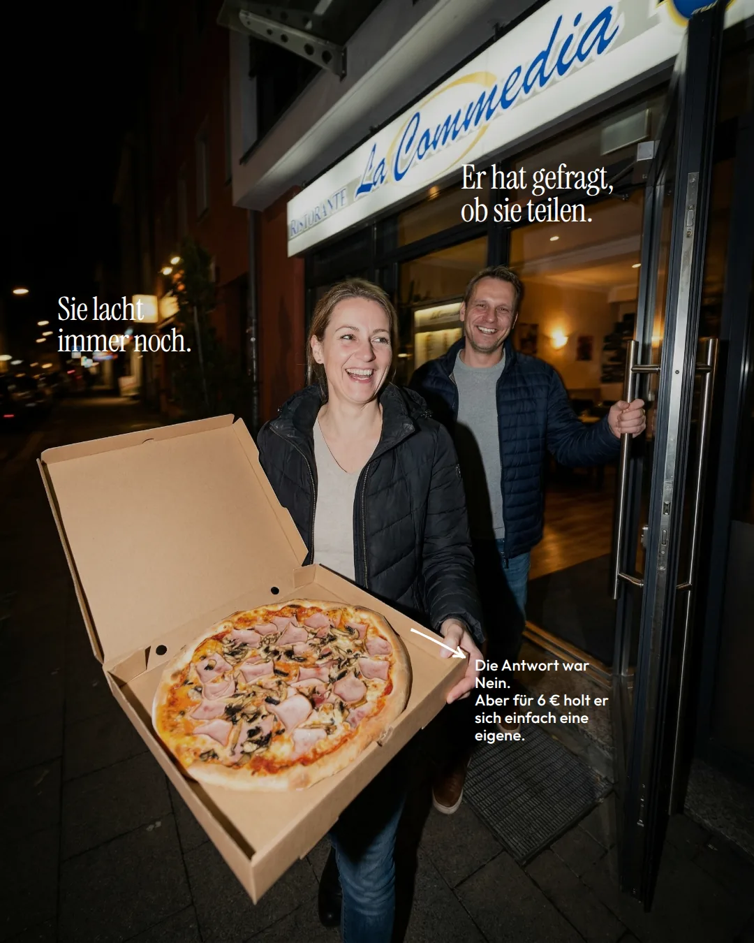 Pizza Regina bei La Commedia